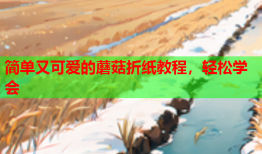 简单又可爱的蘑菇折纸教程，轻松学会